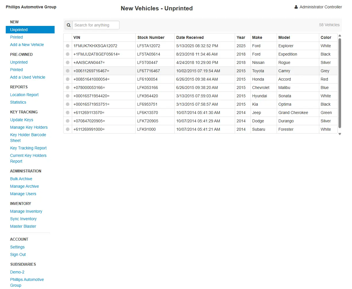 dealer dashboard